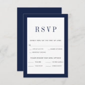 RSVP-Karte an der klassischen Grenze mit Menüoptio RSVP Karte (Vorne/Hinten)