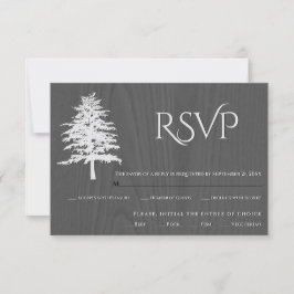 RSVP-Karte aus rustikalem Baumgrau RSVP Karte