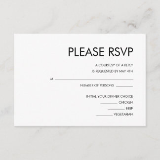 RSVP-KARTE BEGLEITKARTE