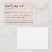 RSVP-Karte bitte auf moderne Blüte reagieren Begleitkarte (Vorne/Hinten)