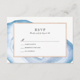 RSVP-Karte | Blau RSVP Karte