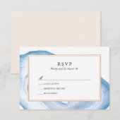 RSVP-Karte | Blau RSVP Karte (Vorne/Hinten)