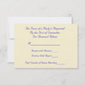 RSVP-Karte - Blau und Gold RSVP Karte (Rückseite)