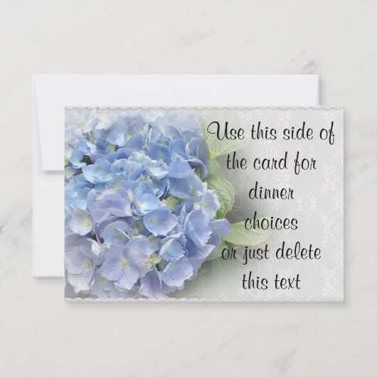 RSVP-Karte Blue Hydrangea style 2 RSVP Karte (Rückseite)