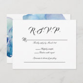 RSVP Karte | Blue Orchid (Vorne/Hinten)