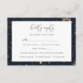 RSVP-Karte "Celestial Sun and Moon Stars" Begleitkarte (Vorderseite)