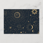 RSVP-Karte "Celestial Sun and Moon Stars" Begleitkarte (Rückseite)