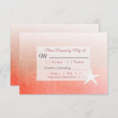 RSVP-Karte "Coral Starfish Tropical Wedding" RSVP Karte (Vorne/Hinten)