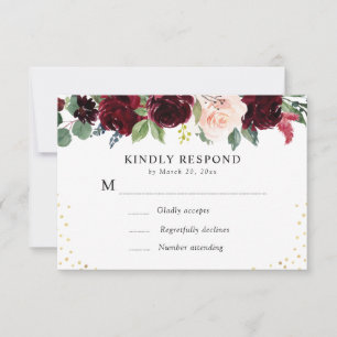 RSVP-Karte der burgundischen Marine RSVP Karte