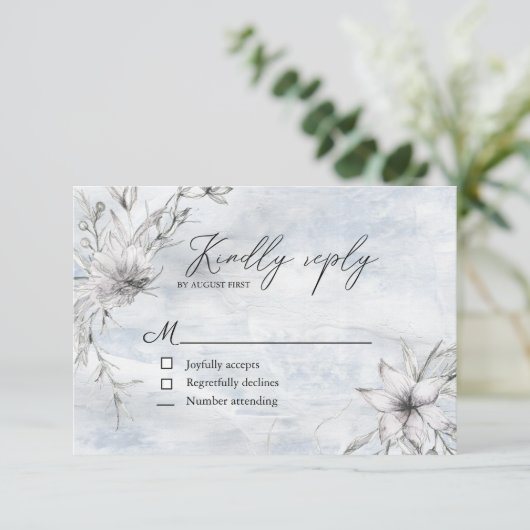 RSVP-Karte der französischen Hütte RSVP Karte (Stehend Vorderseite)