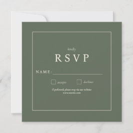 RSVP-Karte der grünen Wildblume