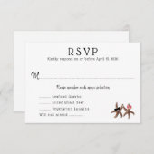 RSVP-Karte des Menüs "Starfish Brien in Groom Meal RSVP Karte (Vorne/Hinten)