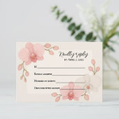 RSVP-Karte des verzauberten Orchid RSVP Karte (Stehend Vorderseite)