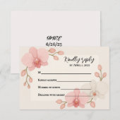 RSVP-Karte des verzauberten Orchid RSVP Karte (Vorne/Hinten)