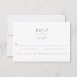 RSVP-Karte "Dusty Blue Botanical Branch Food Aller RSVP Karte