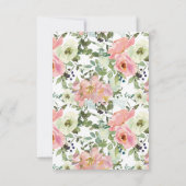 RSVP-Karte Eggshell and Blush Floral Wedding RSVP Karte (Rückseite)