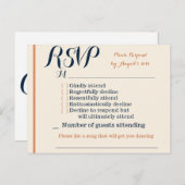 RSVP-Karte Einladungspostkarte (Vorne/Hinten)