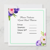 RSVP Karte | Elegante Hochzeit von Wasserfarben (Rückseite)