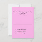 RSVP-Karte Elegante rosa Masquerade RSVP Karte (Rückseite)