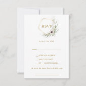 RSVP-Karte Eukalyptus Gold Geometric Song Request RSVP Karte (Vorderseite)