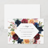 RSVP-Karte fallen Begleitkarte (Vorne/Hinten)