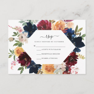 RSVP-Karte fallen Begleitkarte