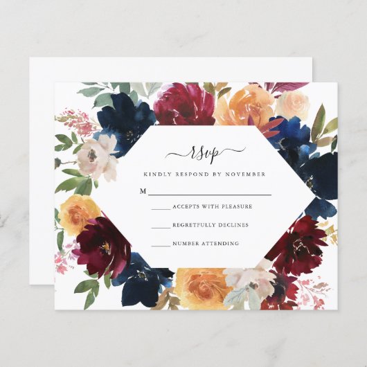 RSVP-Karte fallen | Haushalt (Vorne/Hinten)