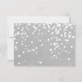 RSVP-Karte - funkelnde Wedding Gray Silver RSVP Karte (Rückseite)
