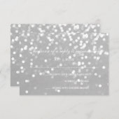 RSVP-Karte - funkelnde Wedding Gray Silver RSVP Karte (Vorne/Hinten)