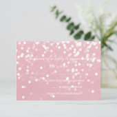RSVP-Karte - funkelndes Hochzeitrosa RSVP Karte (Stehend Vorderseite)