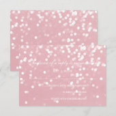 RSVP-Karte - funkelndes Hochzeitrosa RSVP Karte (Vorne/Hinten)