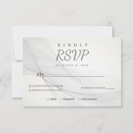 RSVP-Karte für abstrakte Linien RSVP Karte (Vorderseite)