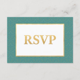 RSVP-Karte für aquamarine Lilien RSVP Karte