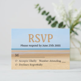 RSVP-Karte für Beach Wedding Einladung