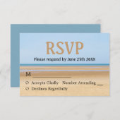 RSVP-Karte für Beach Wedding Einladung (Vorne/Hinten)