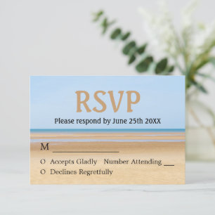 RSVP-Karte für Beach Wedding Einladung