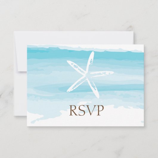 RSVP-Karte für Beach Wedding RSVP Karte (Vorderseite)