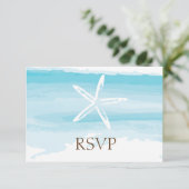 RSVP-Karte für Beach Wedding RSVP Karte (Stehend Vorderseite)