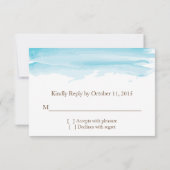 RSVP-Karte für Beach Wedding RSVP Karte (Rückseite)