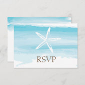 RSVP-Karte für Beach Wedding RSVP Karte (Vorne/Hinten)