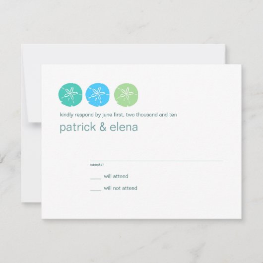 RSVP-Karte für Beach Wedding RSVP Karte (Vorderseite)