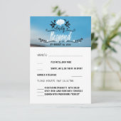 RSVP-Karte für Beach Wedding RSVP Karte (Stehend Vorderseite)