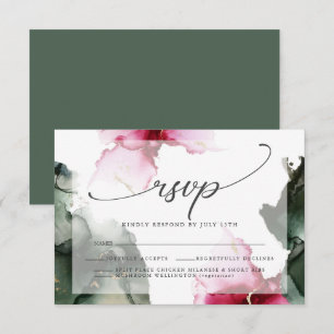 RSVP-Karte für benutzerdefinierte Crimson- und Sag RSVP Karte