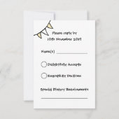 RSVP-Karte für benutzerdefiniertes Land Einladung (Rückseite)