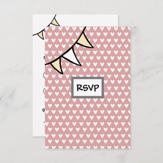 RSVP-Karte für benutzerdefiniertes Land Einladung (Vorne/Hinten)