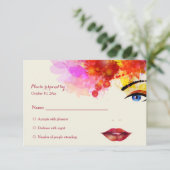 RSVP-Karte für bestimmte Blickwinkel-Krebsfinanzie RSVP Karte (Stehend Vorderseite)