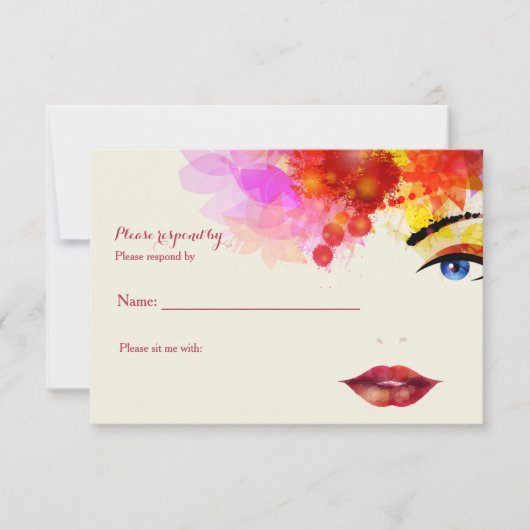 RSVP-Karte für bestimmte Blickwinkel-Krebsfinanzie RSVP Karte (Vorderseite)