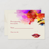 RSVP-Karte für bestimmte Blickwinkel-Krebsfinanzie RSVP Karte (Vorne/Hinten)