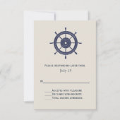 RSVP-Karte für blaue und irdische Hochzeitsszenari RSVP Karte (Vorderseite)