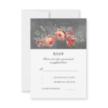 RSVP-Karte für blumengeschmückte und rustikale Hoc